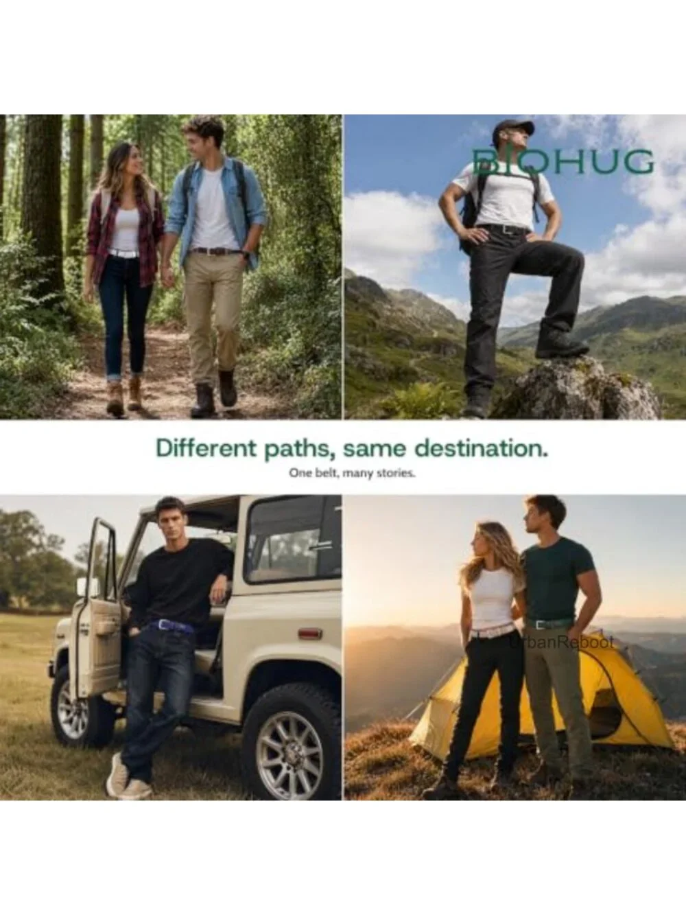 Men's Elastic Woven Belt Stretch Recycled Fabric for Jeans Pants Golf